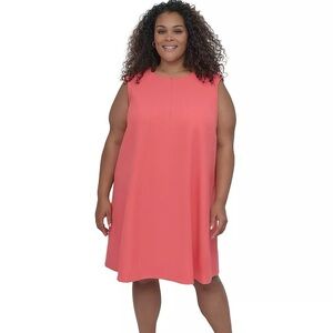 DKNY Coral Sleeveless Midi Dress